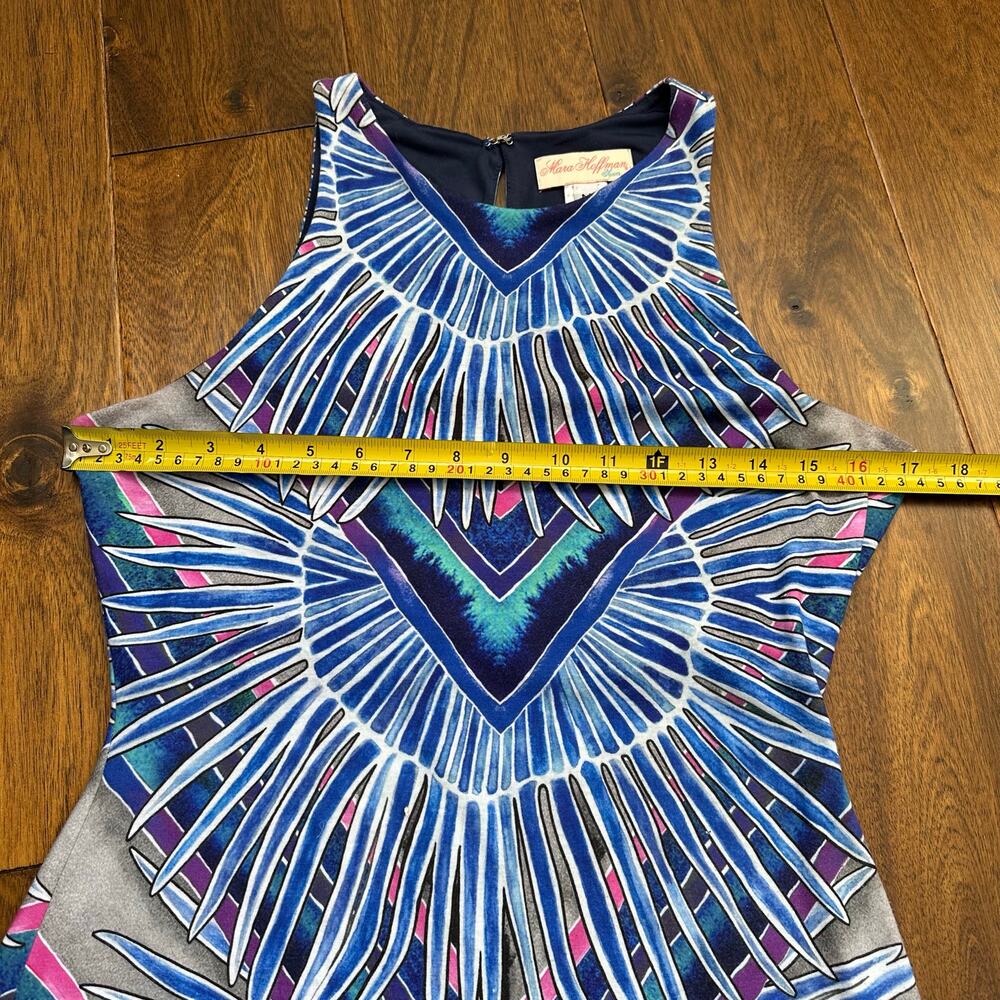 ❌SOLD❌ Mara Hoffman Swim Rising Palm blue print maxi column body con dress med - Picture 14 of 16